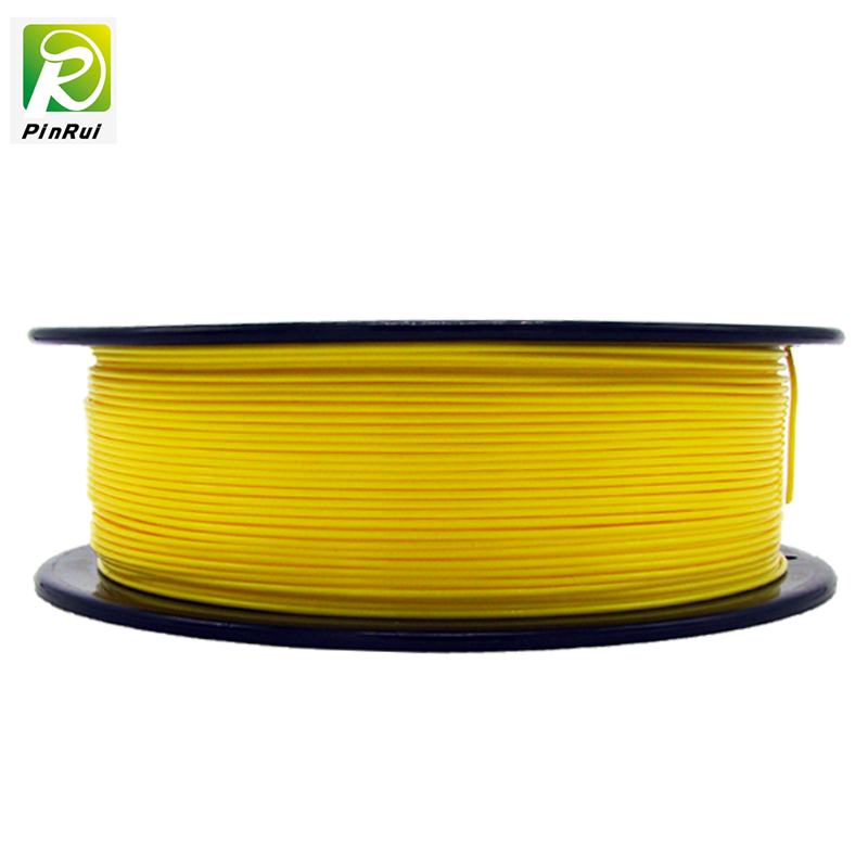 Pinrui Højkvalitets 1kg 3D PLA Printer Filament Gul farve
