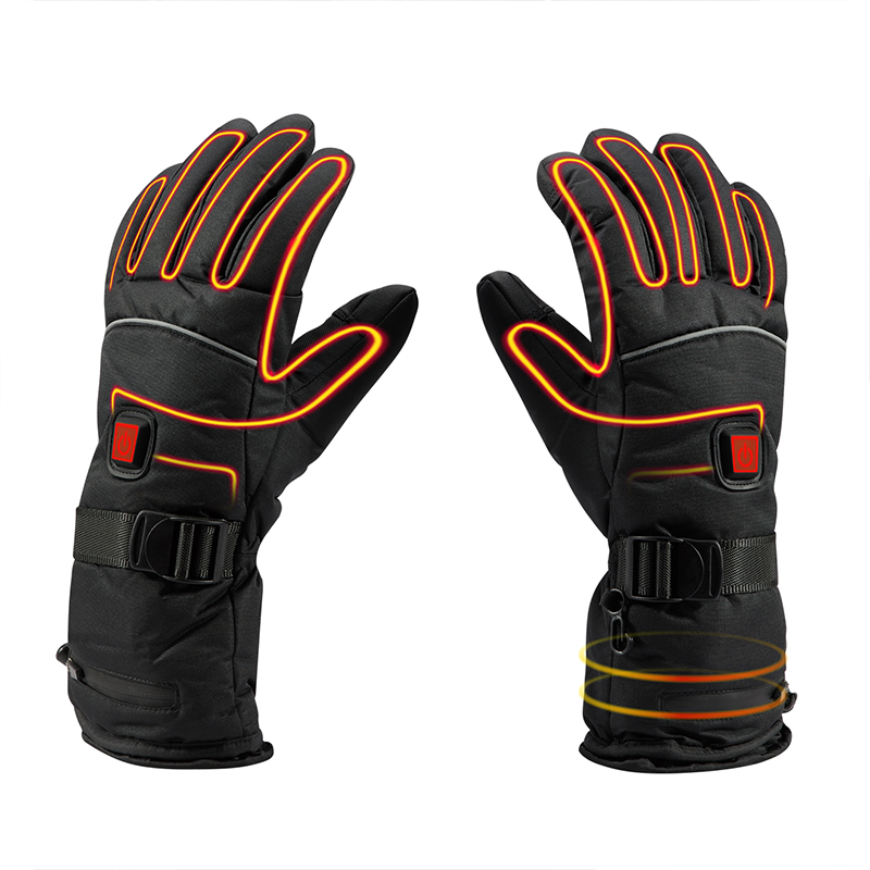Unisex batteriopvarmede handsker, elektriske opvarmede genopladelige handsker til vintermotorcykel