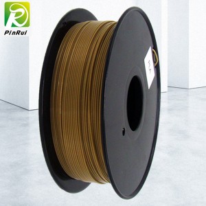 Pinrui Højkvalitets 1kg 3D PLA Printer Filament Gold Color