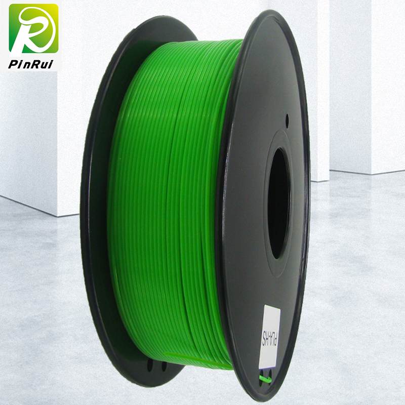 Pinrui høj kvalitet 1kg 3d pla printer filament gennemsigtig grøn farve