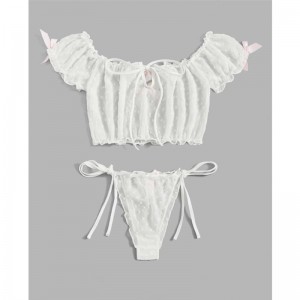 Engros Valentinsdag Kvinde Two Piece Bra Panty Set Erotica Sensuel Undertøj Lace Sexy Women Lenceria Sexy Undertøj