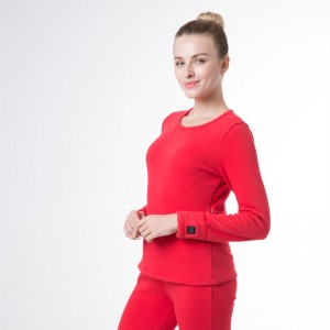 Fuldt indstillet opvarmning undertøj, bærbar batteri opvarmet lang undertøj til kropsopvarmning