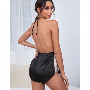 Kvinders Sexet Lingeri Sheer See-through Mesh Sexy Lace Pajamas Nightdress Ensartet Temptation Nightgown