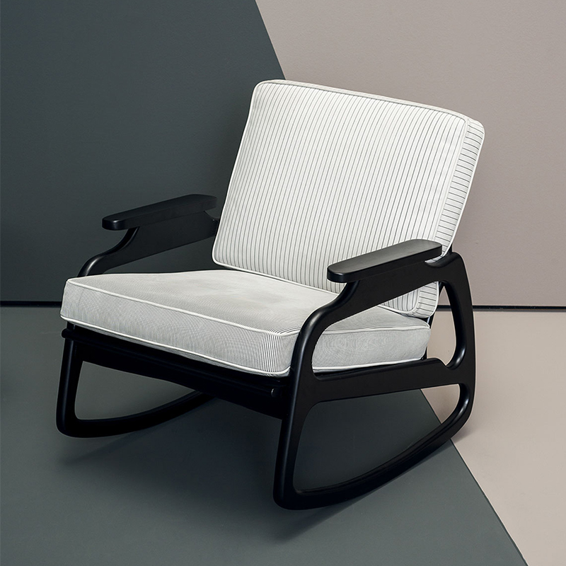 Fransk træ ramme stof enkelt sofa arm stol moderne lounge accent stole til stue møbler