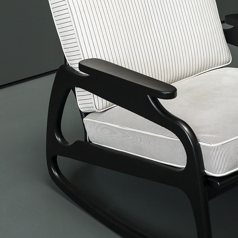 Fransk træ ramme stof enkelt sofa arm stol moderne lounge accent stole til stue møbler
