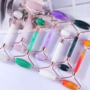 Roller Face Slimming Massager Lift Tool Resin Facial Massage Roller Hud Massage Skønhedspleje V formet dobbelt hoved