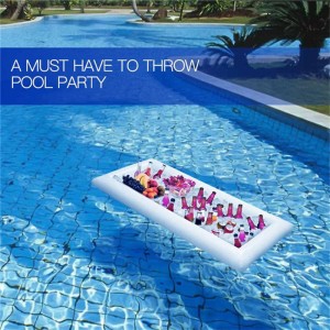 oppustelig hvid isbar, isflåd, oppustelig pool