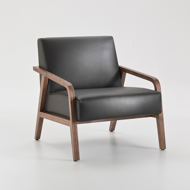 Moderne møbler design stue single sæde sofa bentwood læder chaiselong stole med osmannisk