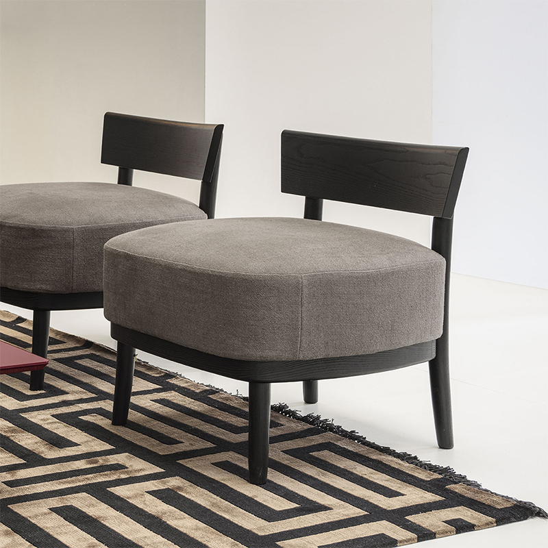 Moderne designmøbler sæt polstret hjem lounge træ ramme accent enkelt sofa stol