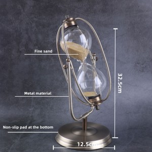 Timer metal roterende sand ur europæisk stil stue dekoration ornamenter fødselsdagsgave 30/60 min tid timeglas