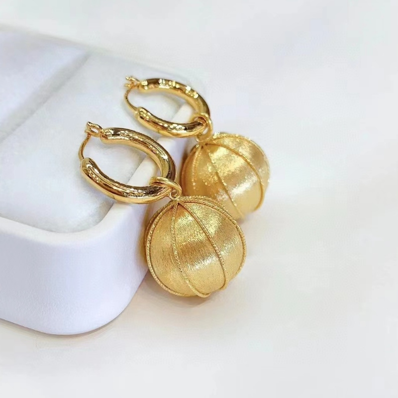 Tuochen Smykker 18K Gult guld Klar til levering af øreringe til kvinder