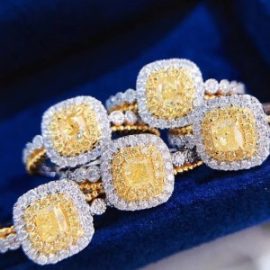 Luksus tilpasset 9k/10k/14k/18k solid guld ring printccess skåret 0,6ct forlovelsesring