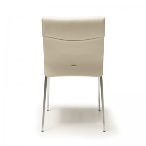 Italiensk hvidmetal læderskandinavisk spisestol sæt på 6 til spisestue