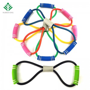Yoga Resistance Band Tube Stretch Body Fitness Muscle Workout øvelse 8 type