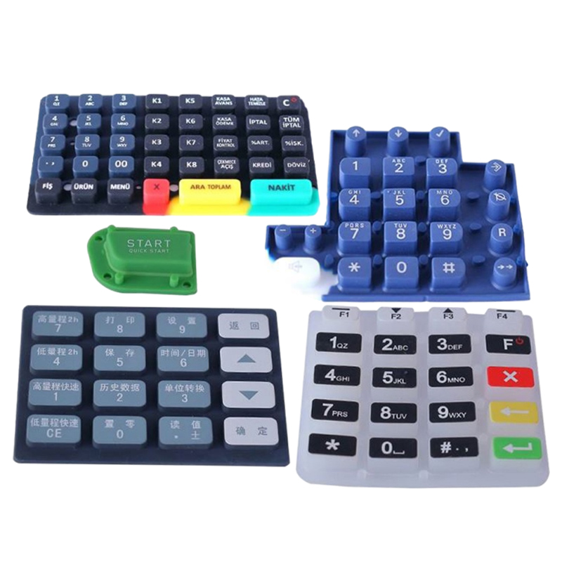 OEM Trykt logo silikone specialfremstillet silikone knap gummi tastatur tv fjernbetjening controller