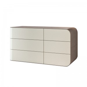 Moderne hjemmemøbler læder træ hvid buffet skænk til spisestue