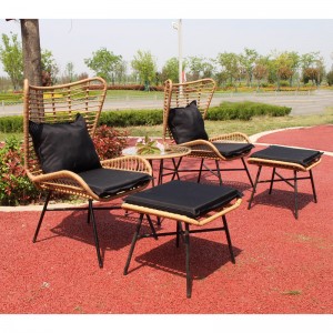 Steel&wicker 5pcs Sofa Set