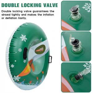 Oppustelige snerør til slæde tunge, sne slæder til børn og voksne, slæde børn med bund