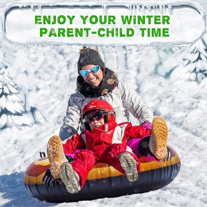 oppustelig pizza sne rør slæde udstyr til vinterlegetøj, sne legetøj til børn udendørs