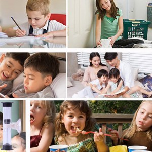 Fabriks varmt salg Farverig mini 135min plastik sandtimer sugning cup timeglas