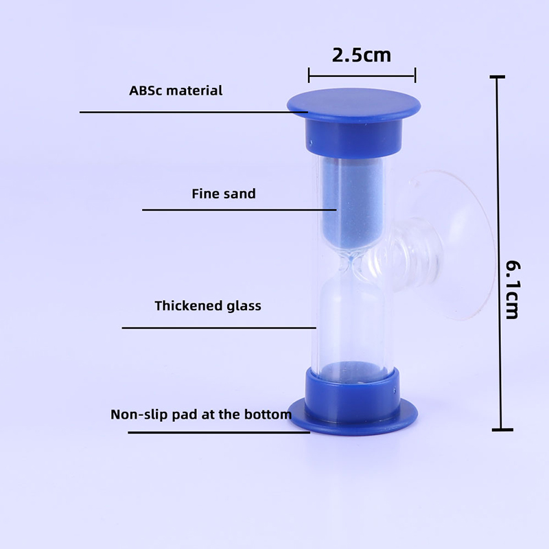 Mini timeglas til brusetimer/teeth børstetimer med sugekop