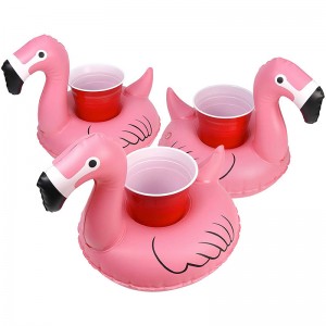 Mini Cup Holder oppustelig flamingo drikke float vand drik sæde