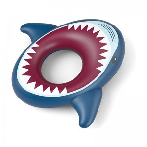 Oppustelig haj pool float haj svømmende ring gummibåde ride på pool fest flåde lounge legetøj til børn voksne voksne