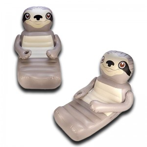 Oppustelig Huggables Sloth Oversized Float Oppustelig lounge med cupholder til pool- eller sølegetøj