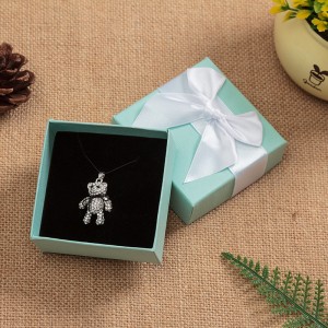 Smykker high-end ringboks Bowknot Box Lille armbånd ørering kasse smykkeboks