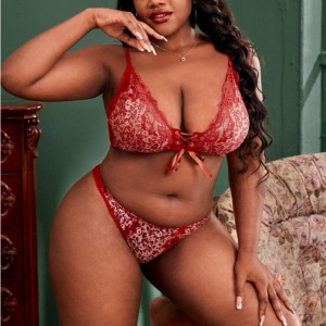 Kontrast lase bh sæt sexet lingeri sæt med front reb slips