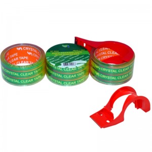 Crystal Clear OPP -pakningstape med dispenser