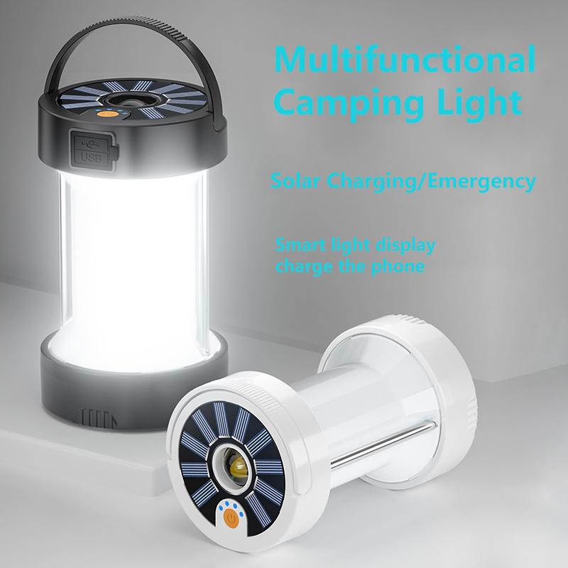 Udendørs LED camping Emergency Lights Solar Genopladelig lampe Vandtæt lanterne