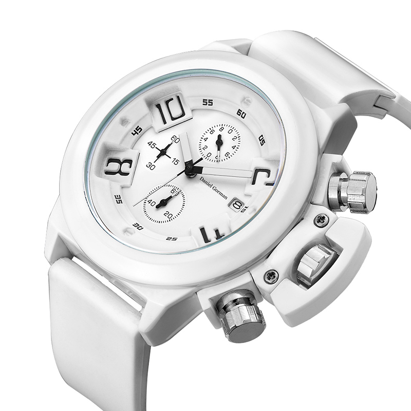 Daniel Gormantop Brand Luxury Sport Watch Men Military Watches Blue Rubber Strap Automatisk vandtæt ure RM2208