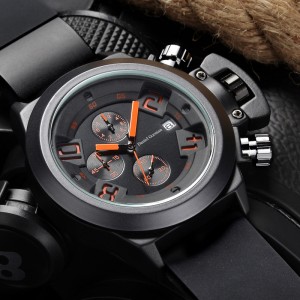 Daniel Gormantop Brand Luxury Sport Watch Men Military Watches Blue Rubber Strap Automatisk vandtæt ure RM2208