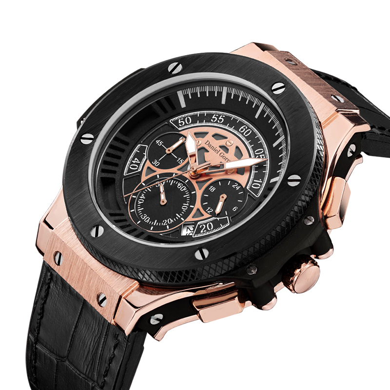 Daniel Gormantop Brand Luxury Sport Watch Men Military Watches Blue Rubber Strap Automatisk vandtæt ure RM2204