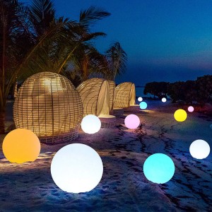 Mood Light/Color Change Møbler Illuminate Balls Form Magic Outdoor LED Glow Ball Light Dekorativ trådløs fjernbetjening LED SOLAR LAMP