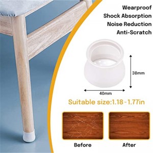 Elastisk silikone stol ben dækning