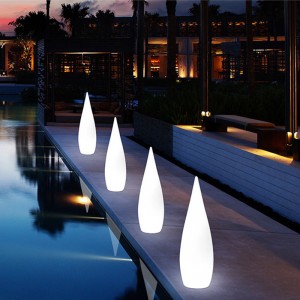Garden Patio Deck Swimming Pool Decoration Moderne LED -stående gulvbelysning Fjern