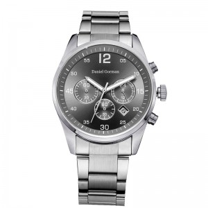 Daniel Gorman RM2210 Nyt design Hot Sell Leather Band Metallic Quartz Twist Platinum Geneva Luxury Men Watches Watches