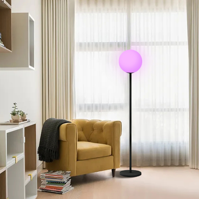 Moderne RGB -gulvlampe med dæmper til stue Soveværelse Hotel Studie Decor Dimmbar gulvlampe med fjernbetjening