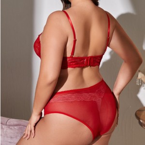 Sexet sele blomster blonder lingeri sæt sexetnattøj