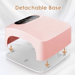 M&r 601pro 72w trådløs LEDneglelampe, genopladelig LEDnegletørrer, 15600mAh trådløs hurtigneglelak curling lampe, professionel gelneglelysneglekunst manikyrværktøjer til hjem og salon (genopladelig)