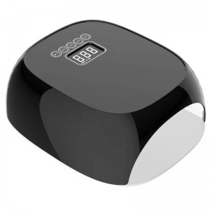 M&r 801pro trådløs LED -neglelampe, trådløsnegletørrer, 72W Genopladeligt LED -neglelys, bærbar gel UV LEDneglelampe med 4 timerindstillingssensor og LCD -display grøn