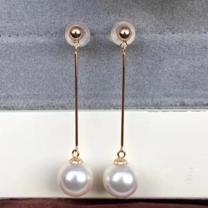 18K/14K/10K/9K Gold Pearl Earring klar til at sende