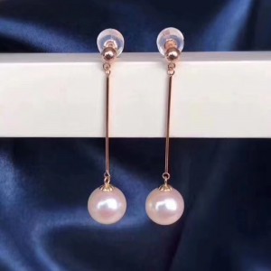 18K/14K/10K/9K Gold Pearl Earring klar til at sende