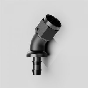 Et stykke fuld flow uafbrudt Barb Push Lock Slose ender en passende