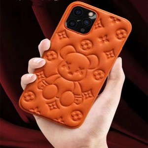Ny mobiltelefonkasse, Apple iPhone13Pro Leather Bear 3D Prægningsproces