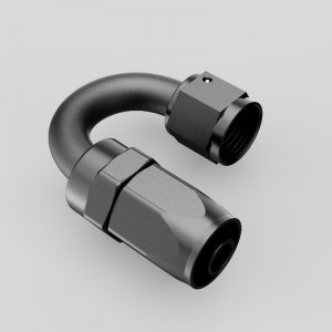 Aluminiumskærestil drejelig slange ender 0/30/45/60/90/120/150/180 grad En passende kvindelig AN4 AN6 AN8 AN10 AN12 AN16 AN20