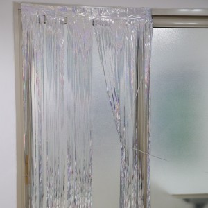 Engros 1*2m folie regngardin til fødselsdagsfest bryllup baggrund dekoration regn silke flerfarvet kvast regn silke fest