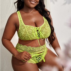 Blonder foran blonder lingeri sæt blonder trim truss